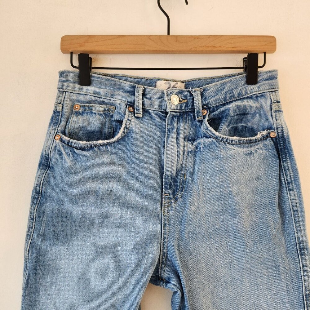 We The Free People Light Wash Jeans Stovepipe Denim Women's 26 - Picture 4 of 12
